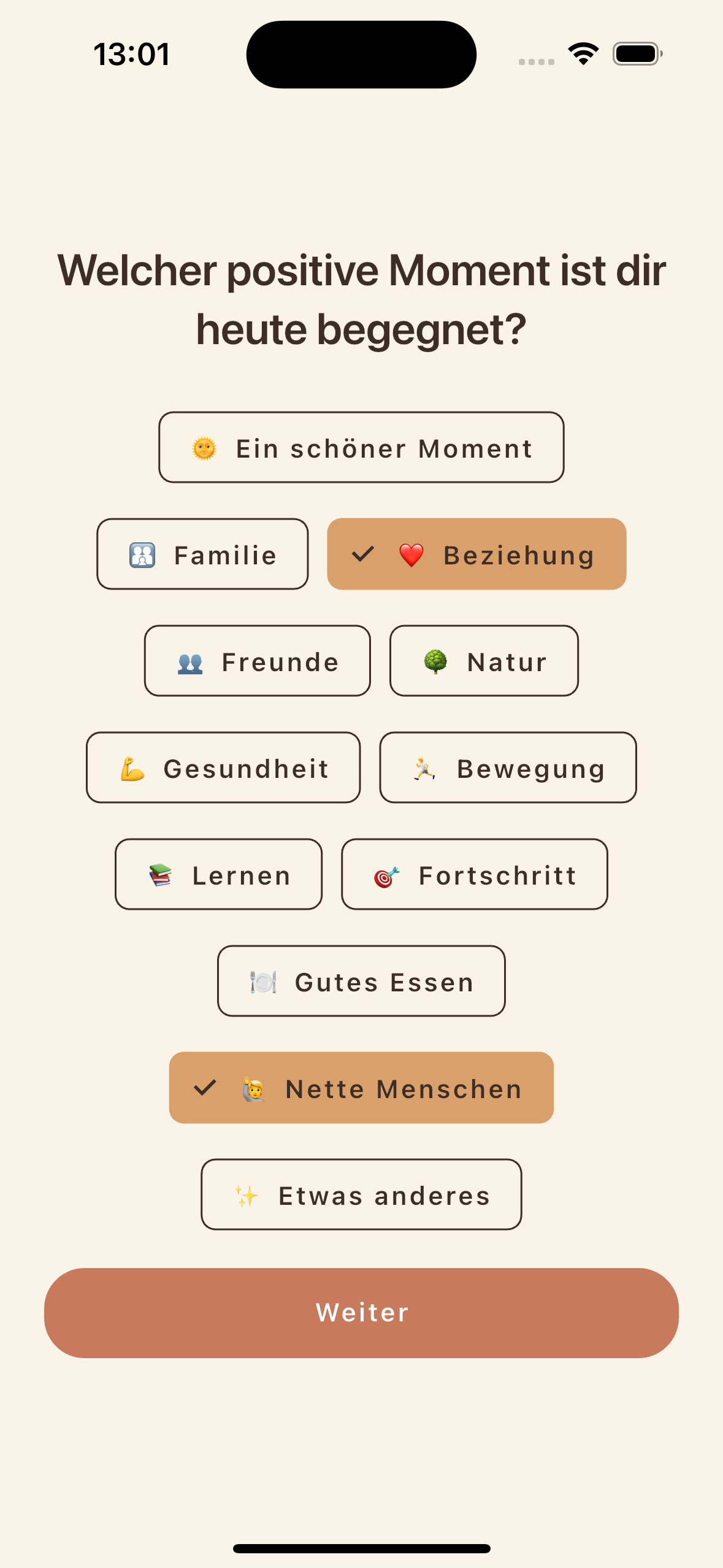 Positives Tagebuch